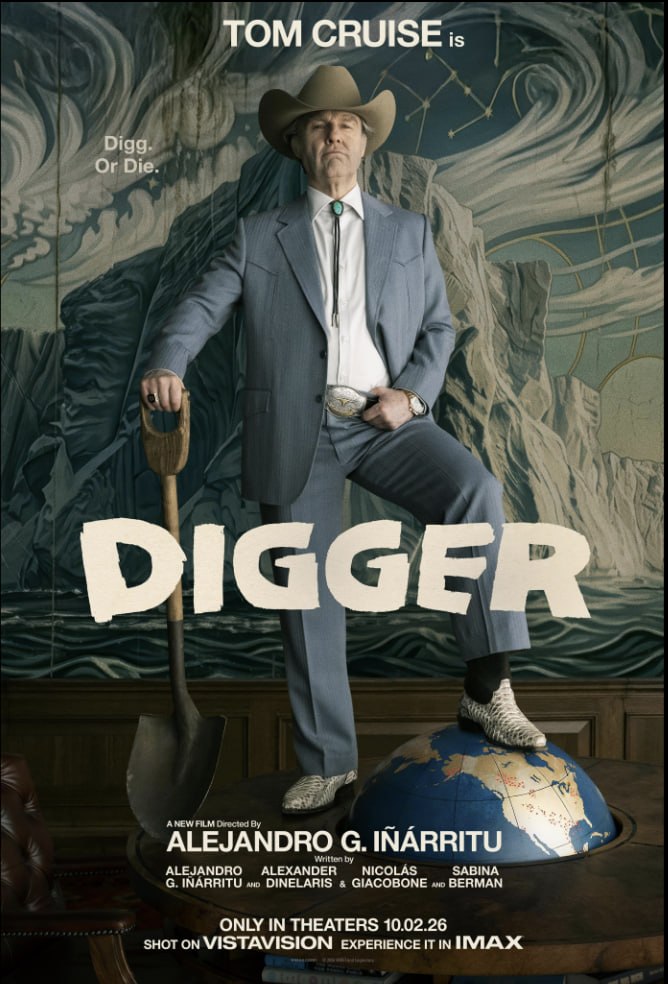 《Digger》最新消息：汤姆·克鲁斯主演伊纳里图新片，9月22日全球首映，10月2日北美上映